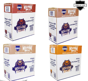 72MM X 600', Wolverine 500.0 Kraft Non-Reinforced Water Activated Gum Tape Industrial Grade, 10 RLS/CS