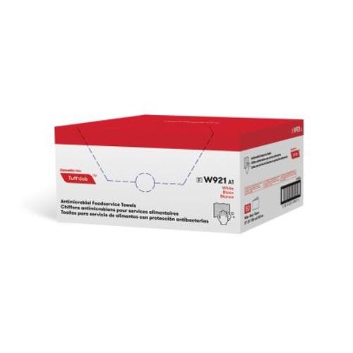 Tuff-Job Antimicrobial Wipe Cloth 12X24 White/Red Strpe