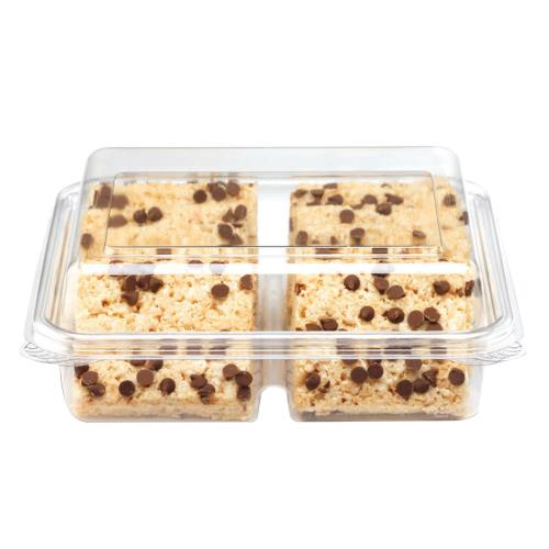Crystal Seal Hinged Container RPET 7.5X7.75X2.75 Clear