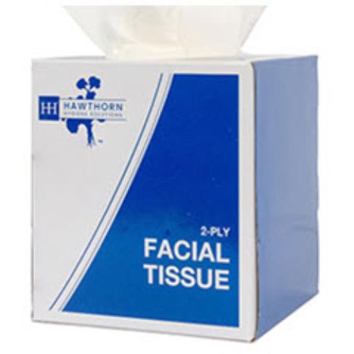 Cube Facial Tissue 7.9X7.9" 80 Sheet 2-Ply White