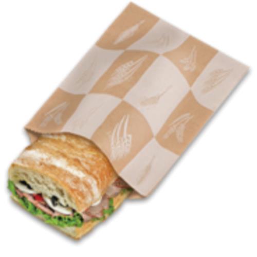 Eco Craft Artisian Pinch Bottom Bag, Brown, 6" x 2" x 8", 1/CS/1000