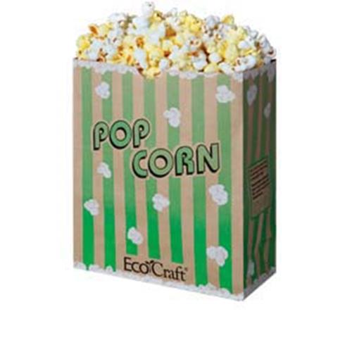 Ecocraft Popcorn Bag 130-OZ 7.5X3.5X9 Natural