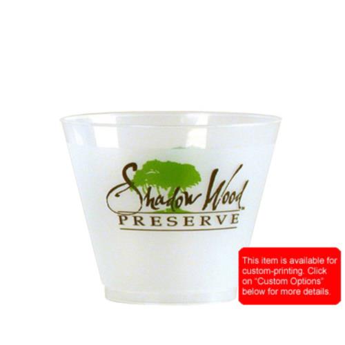 9OZ Clear Squat Tumbler Frost Flex Polyprop Plastic