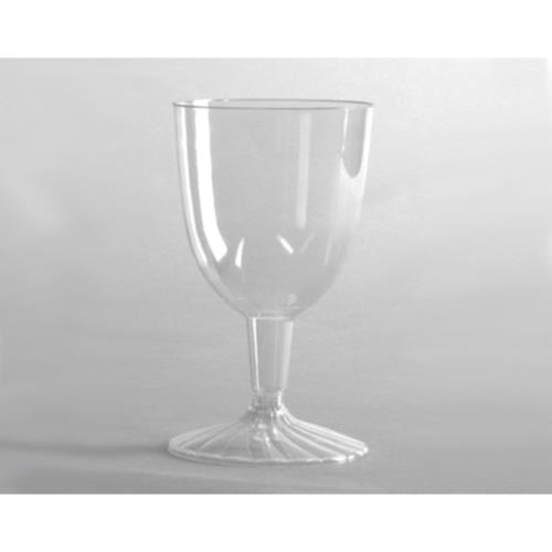 WINE CUPS 5-OZ 2-PC CLEAR PLASTIC STEMWARE