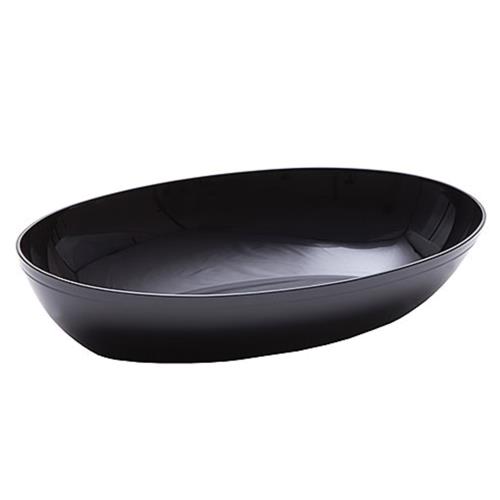 OVAL BOWL PLASTIC 1-QT BLACK