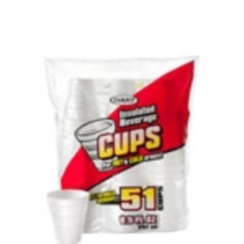 8RP51 FOAM CUP 8.5-OZ WHITE RETAIL PACK