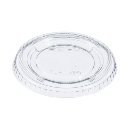 SOLO ULTRA CLEAR LID NO STRAW SLOT 4-OZ F/SOUFFLE CUP