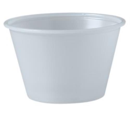 SOUFFLE CUP PLASTIC 4-OZ TRANSLUCENT