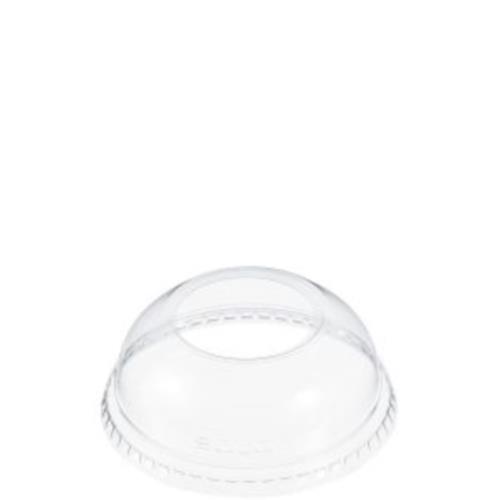 DOME LID W/WIDE HOLE PETE CLEAR