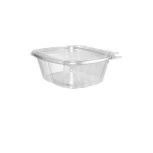 Clearpac Safeseal Cmbo Hinged PETE Flat Lid 16-OZ Clear
