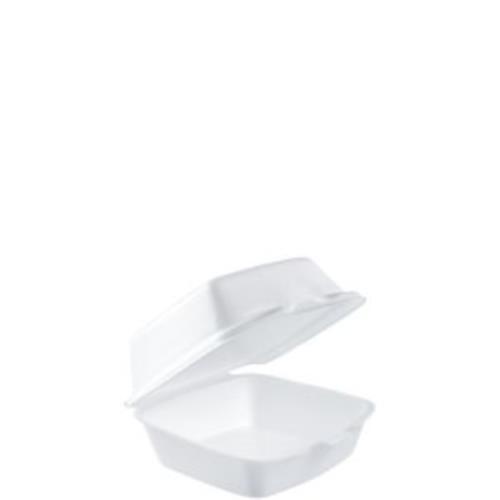H/L White Foam Hamburger Container