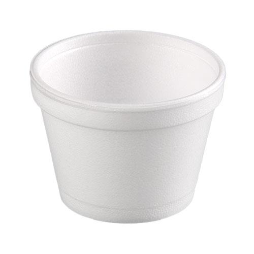 12-OZ Foam Food Cont Squat White LID=20JL