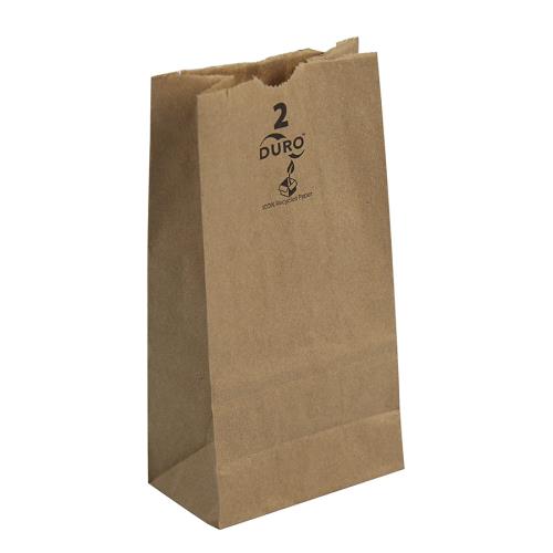 2-LB Grocery Bag 30# Kraft 100% Recyl 4-5/16X2-7/16X7-7/8