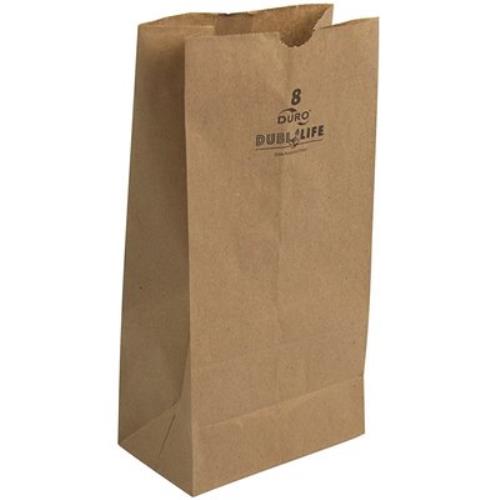8-LB Grocery Bag 35# Kraft Recycled 6-1/8X4-1/8X12-7/16
