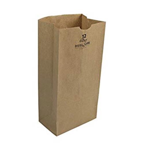 12-LB Grocery Bg 40# Kraft Recycled 7-1/16X4.5X13.75
