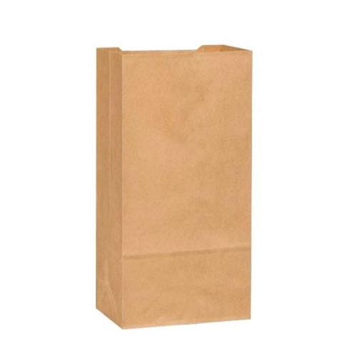 8.25" x 5.25" x 18" #25 Size Kraft Paper SOS Husky Grocery Bag