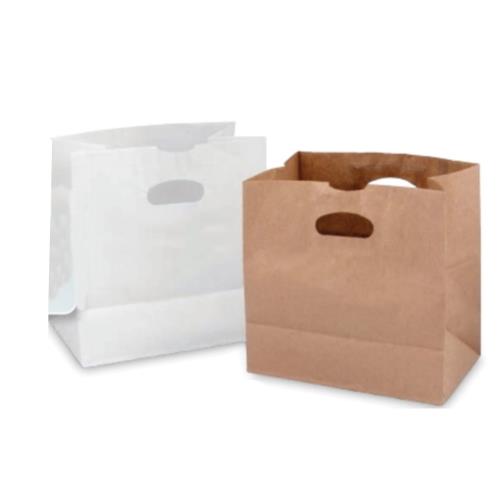 11" x 6" x 11" Kraft Virgin Paper Die Cut Handle Bag