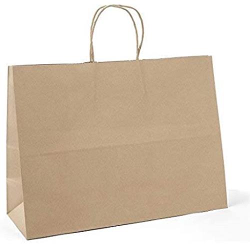 C-MOD TOTE 65# KRAFT SHOPPER BAG WITH HANDLE, 16X6X12"