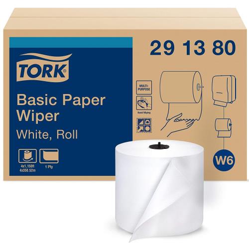 Wiper Roll Towel 1-Ply Paper 7.68X9.5 White
