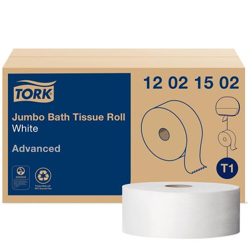 Jrt 2PLY Tt 3.55X1600 White 6/CS