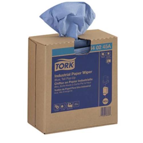Tork Adv Wiper 440 Tall Pop-Up 4-Ply Paper Blue