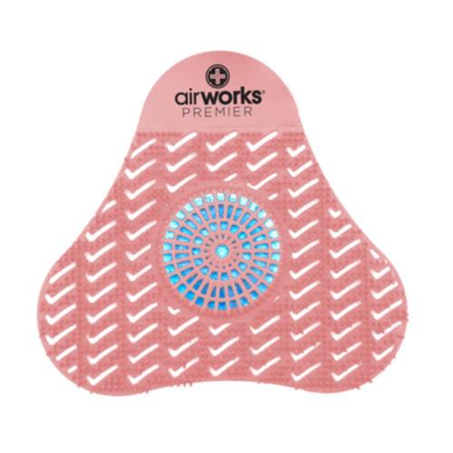 x 7.25" Light Red/Blue Urinal Screen with Block