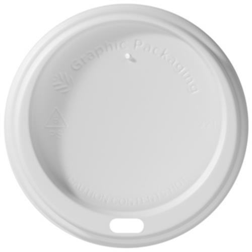TRAVEL DOME SIP LID FOR 8-OZ CUP P/S WHITE
