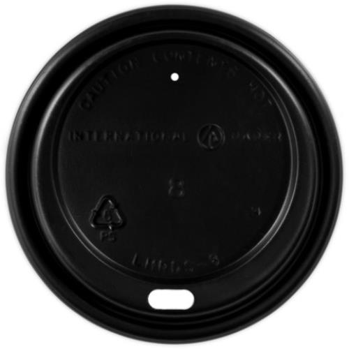 DOME SIP LID F/8-OZ CUP PS BLACK