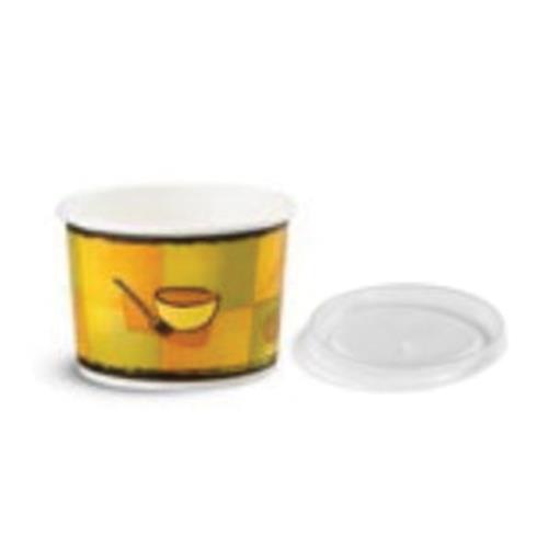 STREETSIDE FOOD PAPER CONTAINER PLAS LID COMBO 12-OZ
