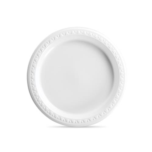 PLATE PLASTIC 7" WHITE ROUND