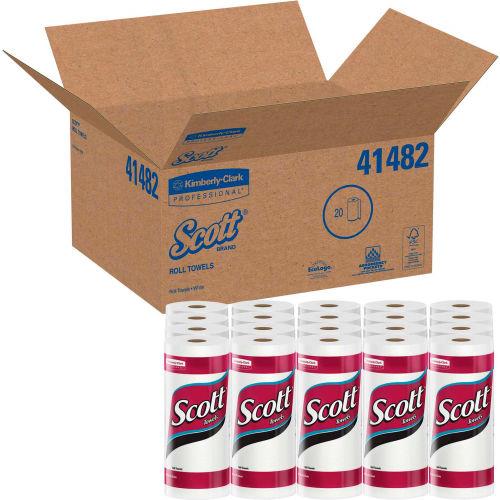 Scott 1PLY White Household Roll Towel 128SHT Wrapped 20CS