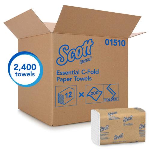 Scott C-Fold Towel Paper 1-Ply 10.125X13.15 White