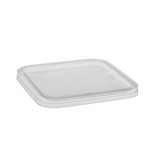 SQUARE FLAT LID 6" CLR BULK