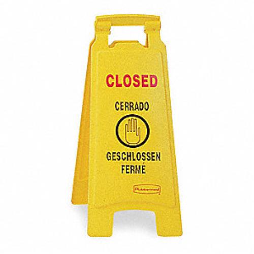 Closed Floor Sign Multilingual Yellow