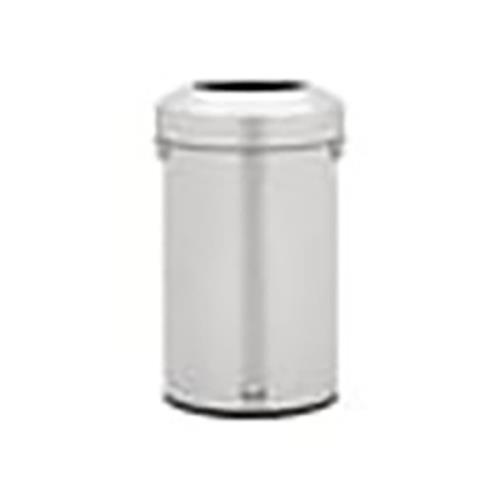 Stainless Steel Trash Can, Silver, 15" x 15" x 26", 16 Gal