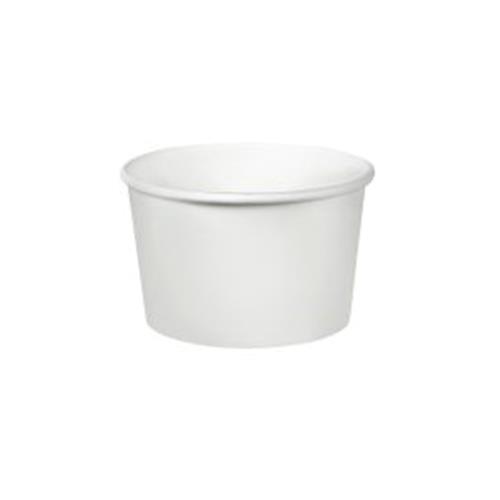 Hot Cold Food Cont Poly Lined Paper 8-OZ White