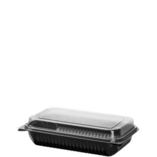 919017-PM94 DINNERBOX HINGED PM MEDIUM BLACK/CLEAR