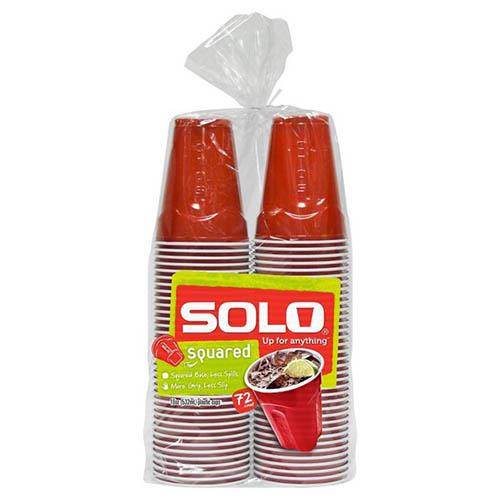 SOLO SQUARED CUP PS 18OZ RED ONLY