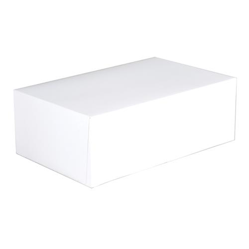 10" x 6.25 x 3.5" White SBS Paperboard Automatic Donut Box