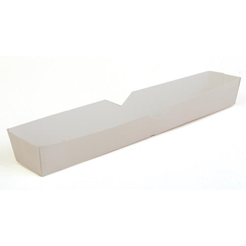 Hot Dog Tray Reg/FT Long Paper 10.25X1.5X1.25 White