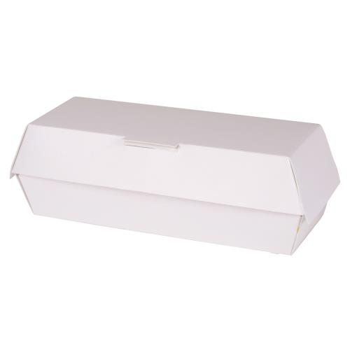 Hot Dog Clamshell Plain Paper 6-1/8X2-1/8X2.25 White