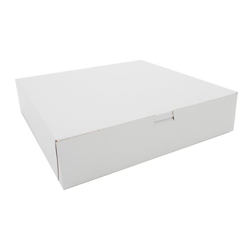 12" x 12" x 2.75" White Kraft Paperboard Non-Window Bakery Boxes