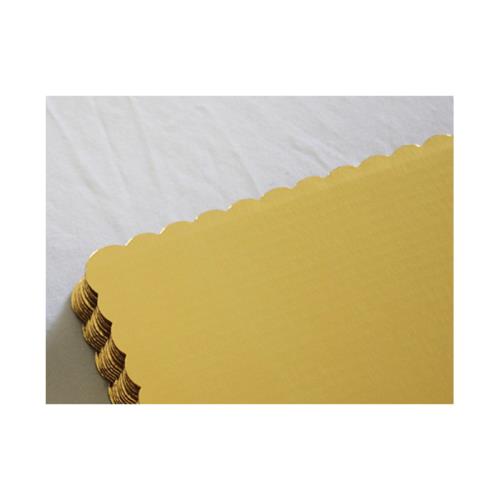Half Sheet Dbl Cake Pad Corrugated 19X14 Gold