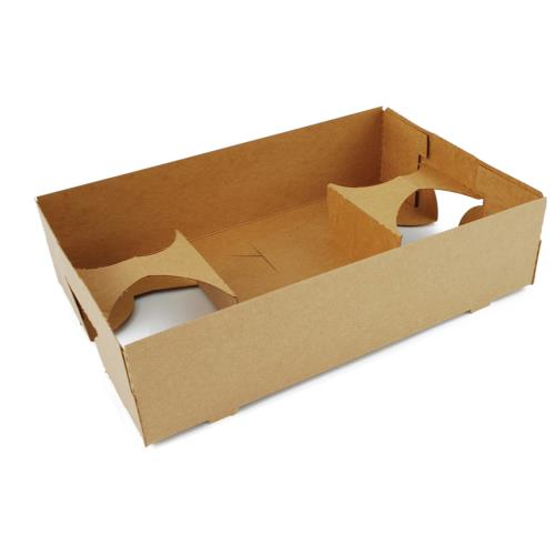 Drink Carrier Tan 10X6.5X2.5 Pop-Up