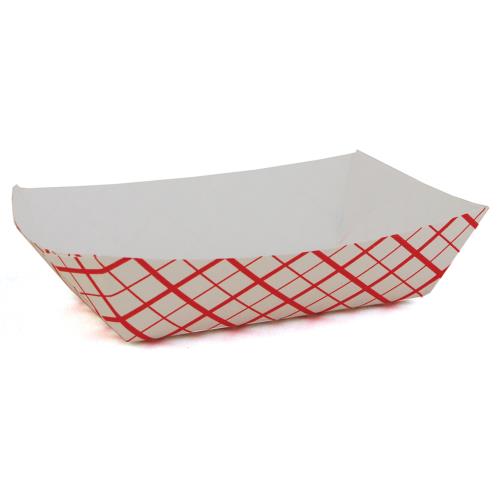 Food Tray #25 1/4 LB Red Checked