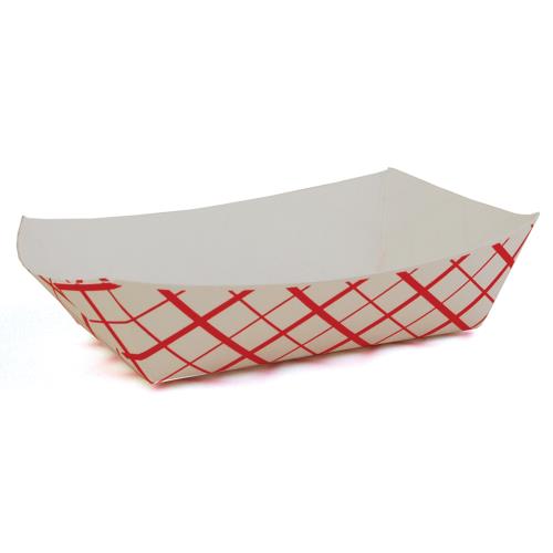 2.5-LB Food Tray Red Checked