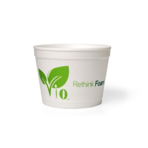 Food Container Biodegradable Foam 12-OZ White