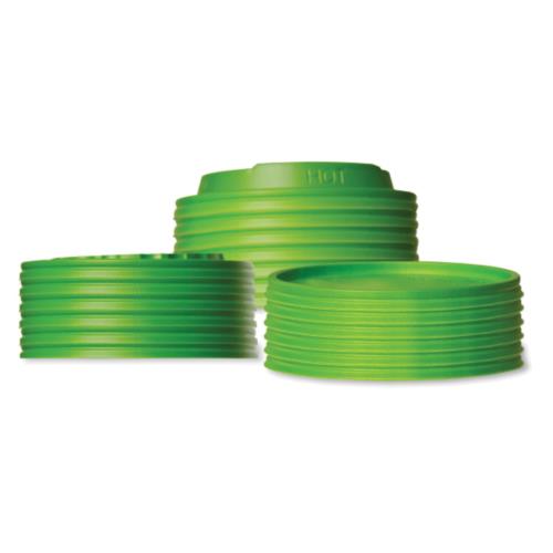 STRAW SLOT LID GREEN FOR 12/24-OZ WHITE