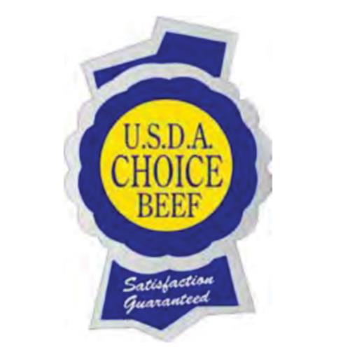 USDA CHOICE BEEF FOIL RIBBON SILVER 1-9/16X2-3/8 500/RL