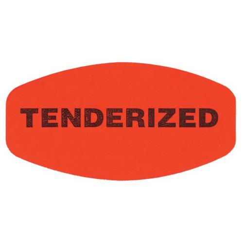 TENDERIZED SM RED/GLO LABELS OVAL 1000/RL